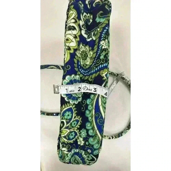 Vera Bradley Blue Rhapsody Green and Blue Paisley Frame Bag - Picture 8 of 9